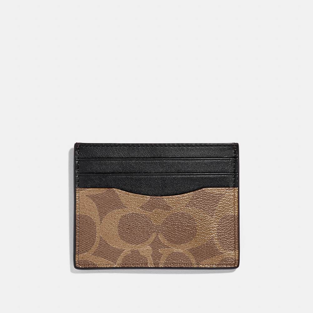 NWT Coach Outlet Slim Id Card Case In Signature Canvas - Picture 1 of 2
